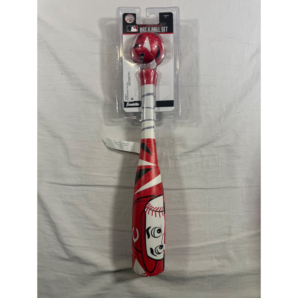 Franklin Bat & Ball Set Kids Red‎ NEW Cincinnati Reds MLB Mini Mascot